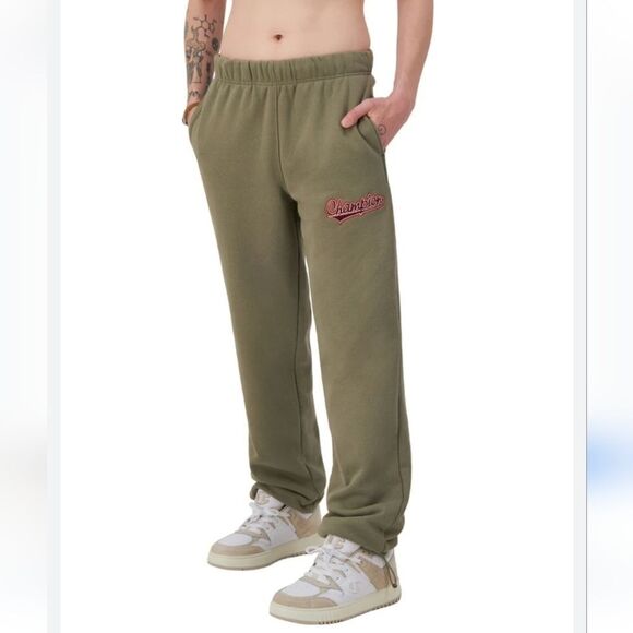 Champion Reverse Weave Puddle Pants in Olive Green Size XS - Picture 1 of 8